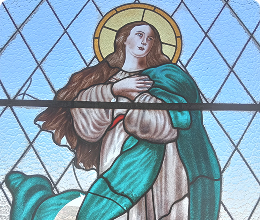 Fotografía de un vitral restaurado por Dra. Objeto